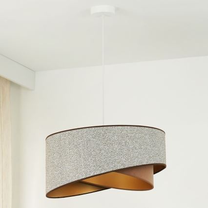 Brilagi - LED Lühter LYRA 1xE27/15W/230V hall/kreemikas/kuldne