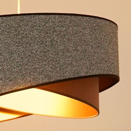 Brilagi - LED Lühter LYRA 1xE27/15W/230V hall/kreemikas/kuldne