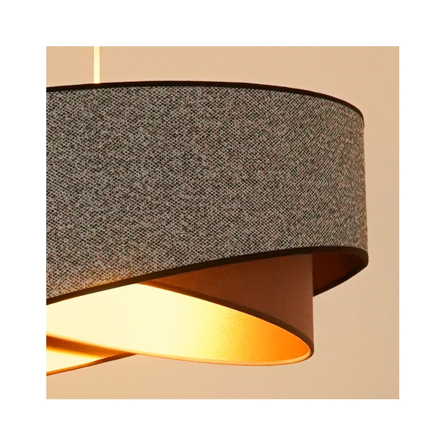 Brilagi - LED Lühter LYRA 1xE27/15W/230V hall/kreemikas/kuldne