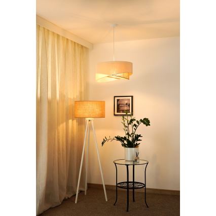 Brilagi - LED Lühter LYRA 1xE27/15W/230V kreemikas/beež
