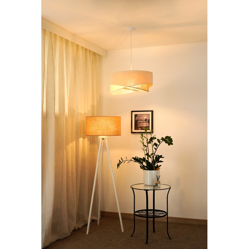 Brilagi - LED Lühter LYRA 1xE27/15W/230V kreemikas/beež