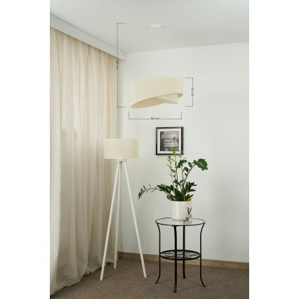Brilagi - LED Lühter LYRA 1xE27/15W/230V kreemikas