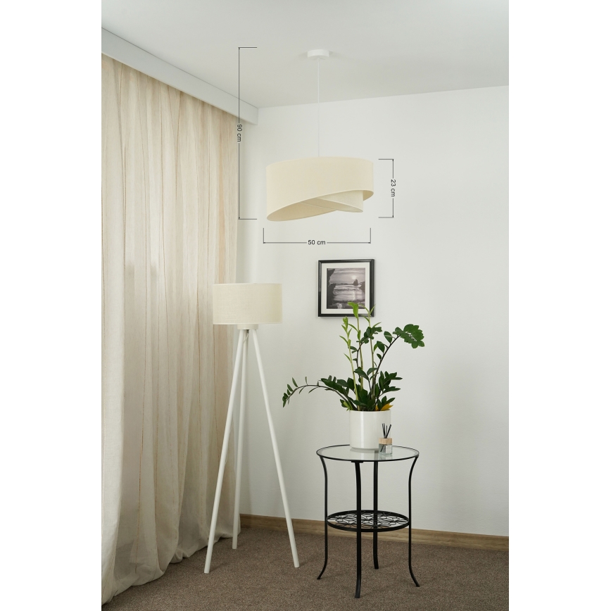 Brilagi - LED Lühter LYRA 1xE27/15W/230V kreemikas