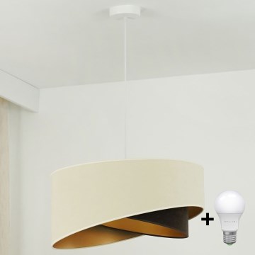 Brilagi - LED Lühter LYRA 1xE27/15W/230V kreemikas/must/kuldne