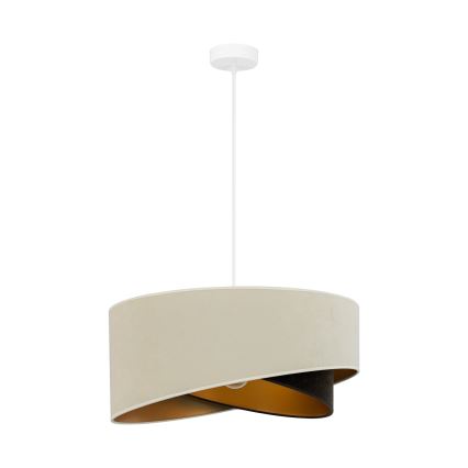 Brilagi - LED Lühter LYRA 1xE27/15W/230V kreemikas/must/kuldne