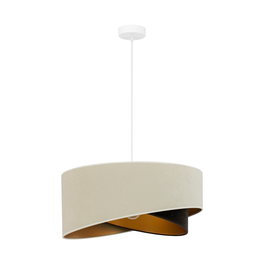 Brilagi - LED Lühter LYRA 1xE27/15W/230V kreemikas/must/kuldne