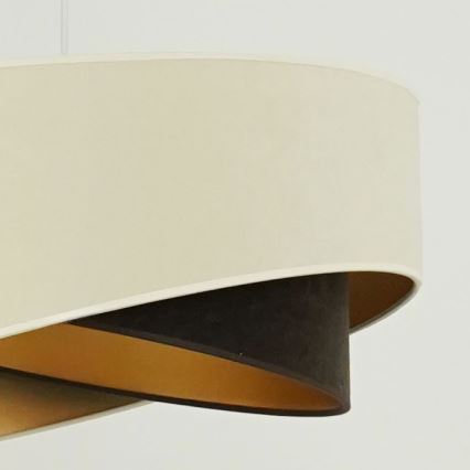 Brilagi - LED Lühter LYRA 1xE27/15W/230V kreemikas/must/kuldne