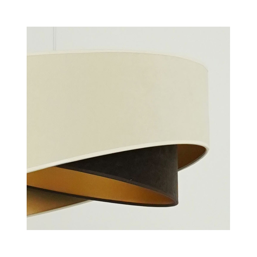 Brilagi - LED Lühter LYRA 1xE27/15W/230V kreemikas/must/kuldne