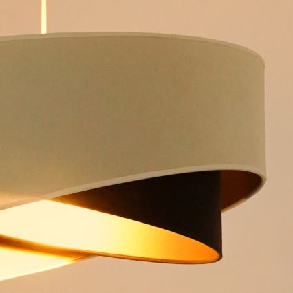 Brilagi - LED Lühter LYRA 1xE27/15W/230V kreemikas/must/kuldne