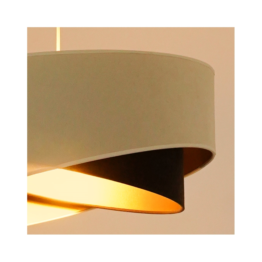 Brilagi - LED Lühter LYRA 1xE27/15W/230V kreemikas/must/kuldne