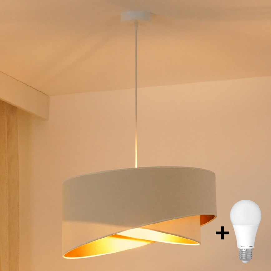 Brilagi - LED Lühter LYRA 1xE27/15W/230V kreemikas/valge