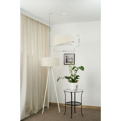 Brilagi - LED Lühter LYRA 1xE27/15W/230V kreemikas/valge