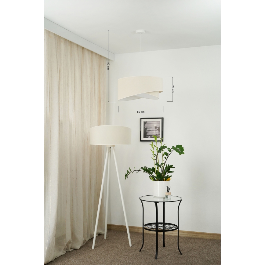 Brilagi - LED Lühter LYRA 1xE27/15W/230V kreemikas/valge