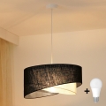 Brilagi - LED Lühter LYRA 1xE27/15W/230V must/kreemikas