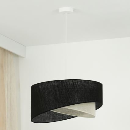 Brilagi - LED Lühter LYRA 1xE27/15W/230V must/kreemikas