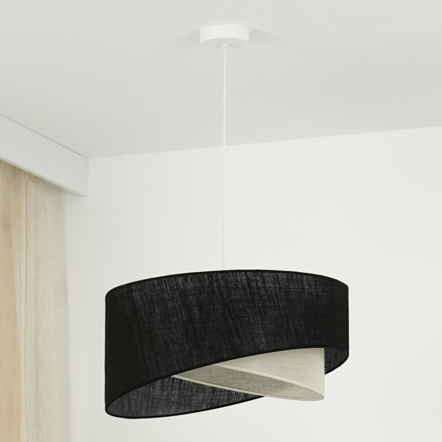 Brilagi - LED Lühter LYRA 1xE27/15W/230V must/kreemikas