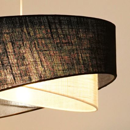 Brilagi - LED Lühter LYRA 1xE27/15W/230V must/kreemikas