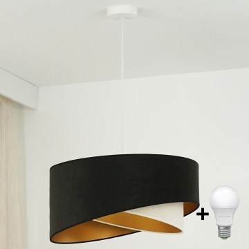 Brilagi - LED Lühter LYRA 1xE27/15W/230V must/kreemikas/kuldne