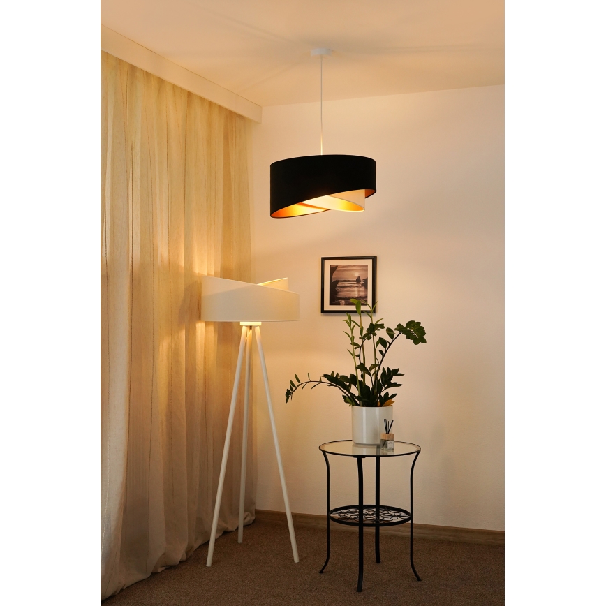 Brilagi - LED Lühter LYRA 1xE27/15W/230V must/kreemikas/kuldne