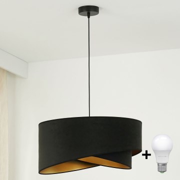 Brilagi - LED Lühter LYRA 1xE27/15W/230V must/kuldne