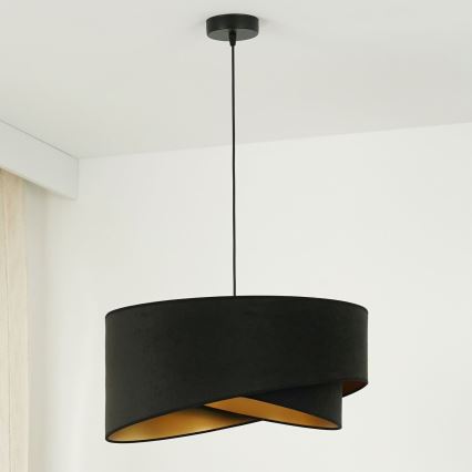 Brilagi - LED Lühter LYRA 1xE27/15W/230V must/kuldne