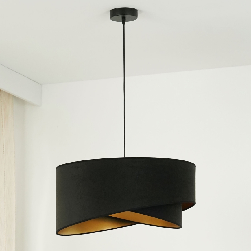 Brilagi - LED Lühter LYRA 1xE27/15W/230V must/kuldne