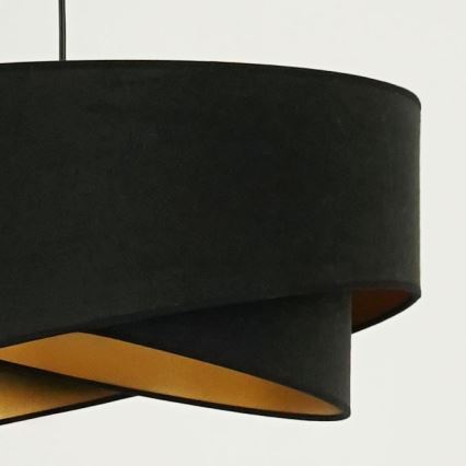 Brilagi - LED Lühter LYRA 1xE27/15W/230V must/kuldne