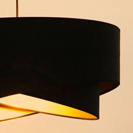 Brilagi - LED Lühter LYRA 1xE27/15W/230V must/kuldne