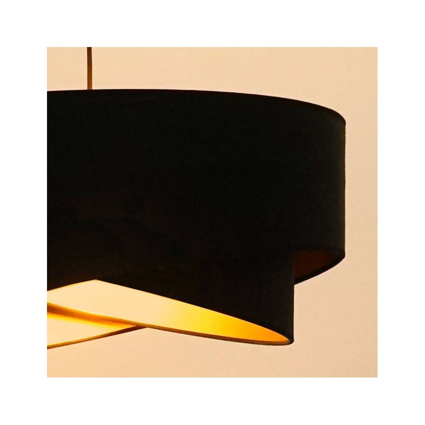 Brilagi - LED Lühter LYRA 1xE27/15W/230V must/kuldne
