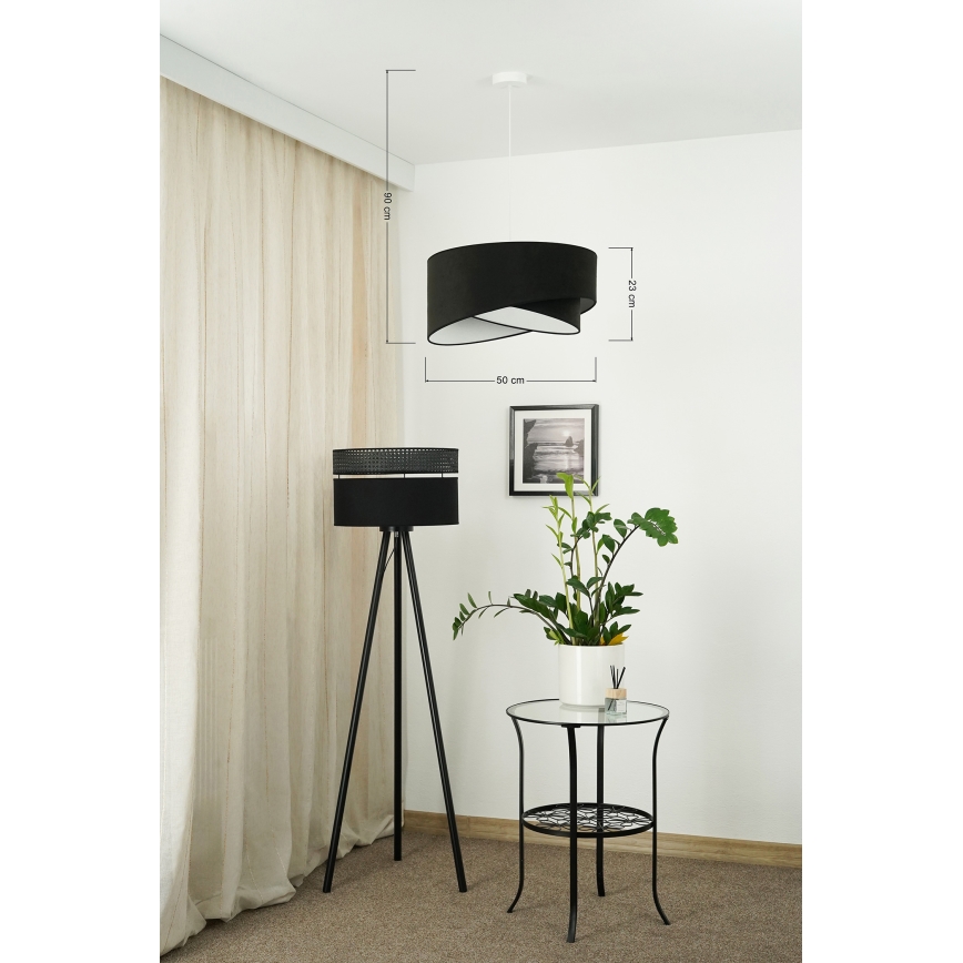 Brilagi - LED Lühter LYRA 1xE27/15W/230V must/valge