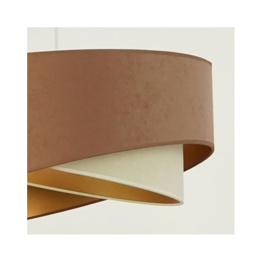 Brilagi - LED Lühter LYRA 1xE27/15W/230V pruun/kreemikas/kuldne