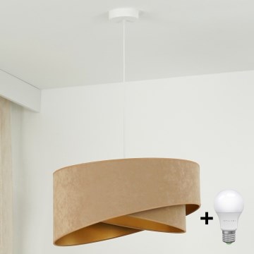 Brilagi - LED Lühter LYRA 1xE27/15W/230V pruun/kuldne