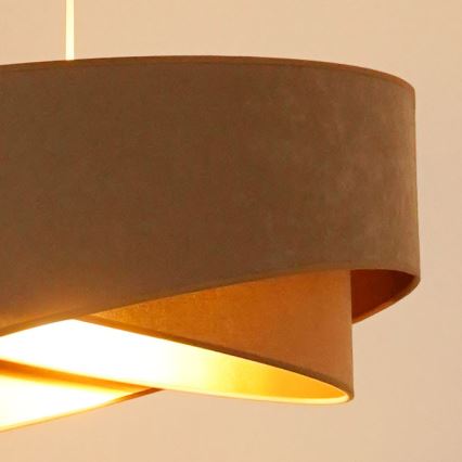 Brilagi - LED Lühter LYRA 1xE27/15W/230V pruun/kuldne