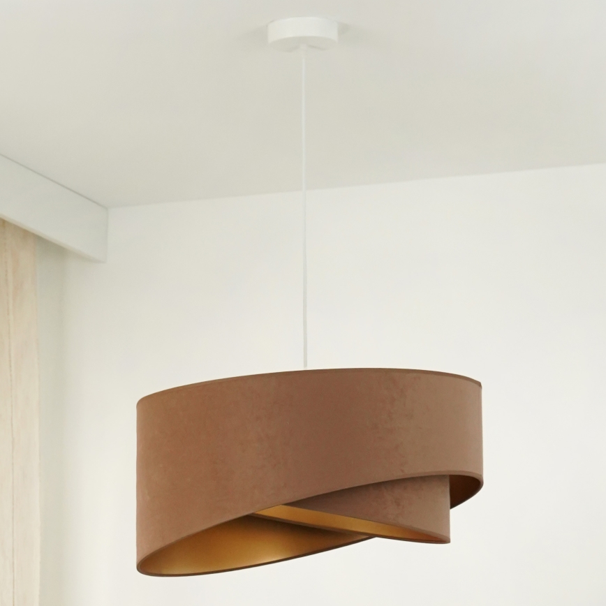 Brilagi - LED Lühter LYRA 1xE27/15W/230V pruun/kuldne