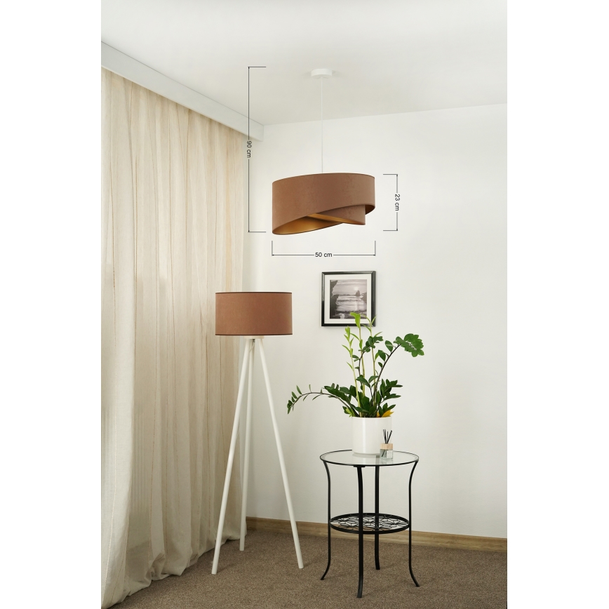 Brilagi - LED Lühter LYRA 1xE27/15W/230V pruun/kuldne