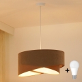 Brilagi - LED Lühter LYRA 1xE27/15W/230V pruun/valge