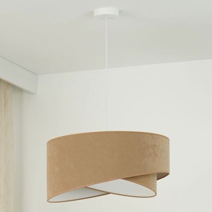 Brilagi - LED Lühter LYRA 1xE27/15W/230V pruun/valge