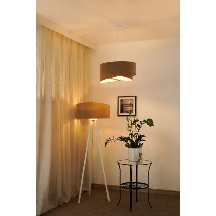 Brilagi - LED Lühter LYRA 1xE27/15W/230V pruun/valge