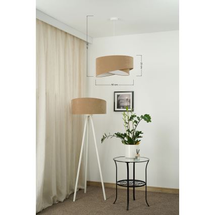 Brilagi - LED Lühter LYRA 1xE27/15W/230V pruun/valge
