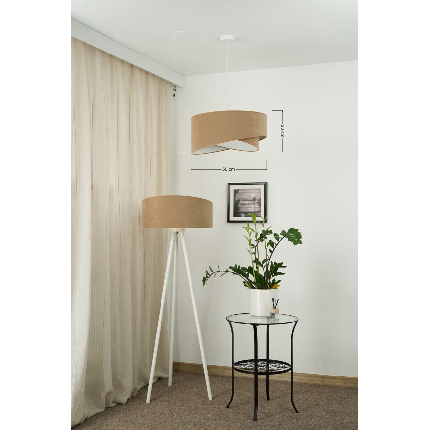 Brilagi - LED Lühter LYRA 1xE27/15W/230V pruun/valge