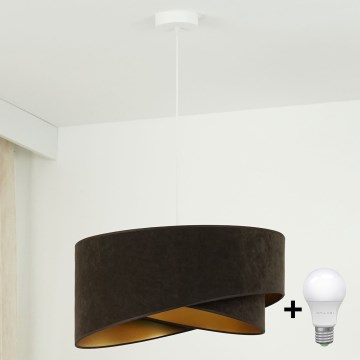 Brilagi - LED Lühter LYRA 1xE27/15W/230V tumepruun/kuldne