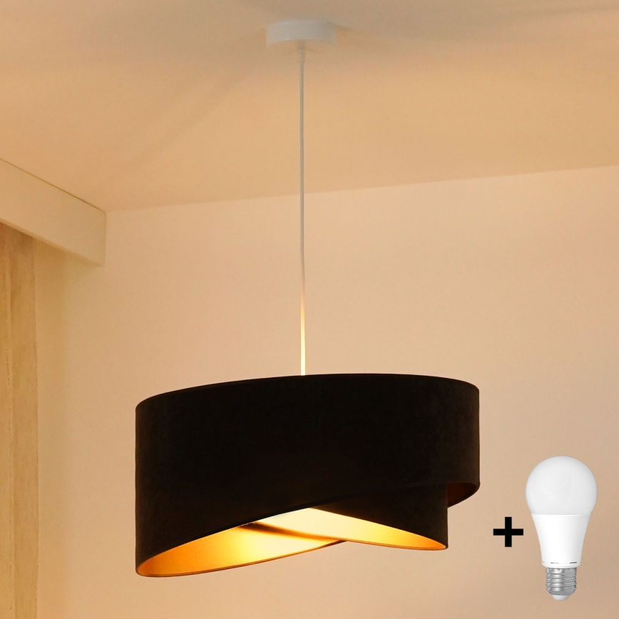 Brilagi - LED Lühter LYRA 1xE27/15W/230V tumepruun/kuldne