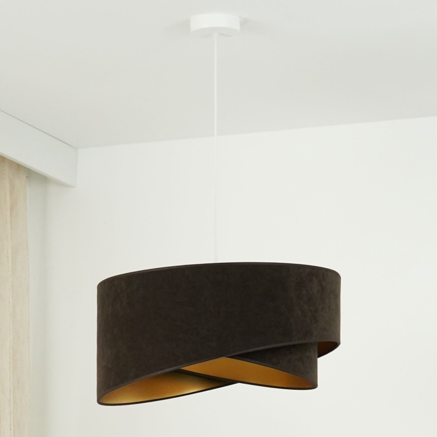 Brilagi - LED Lühter LYRA 1xE27/15W/230V tumepruun/kuldne