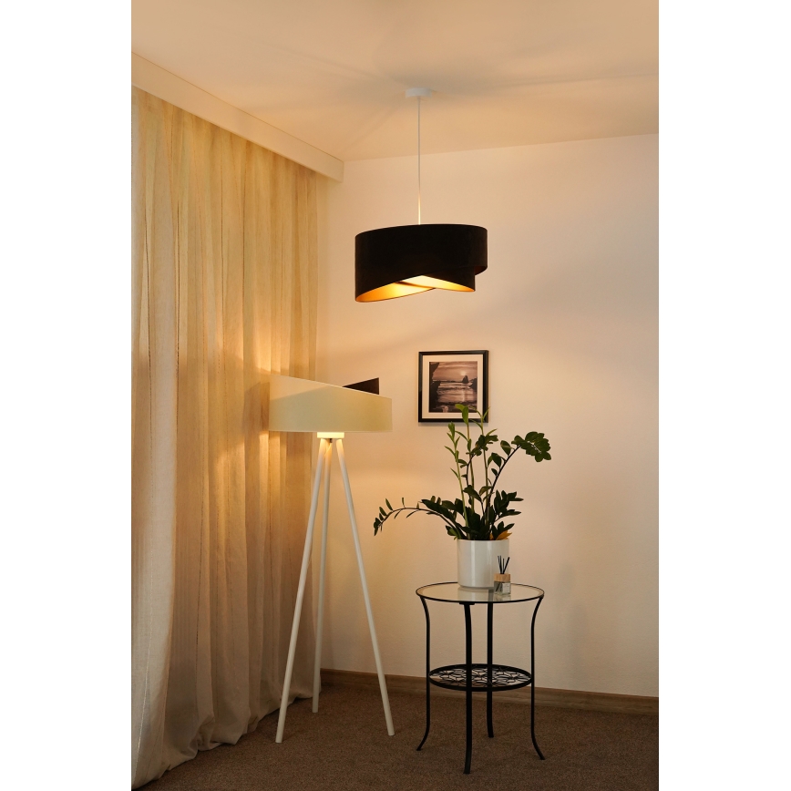 Brilagi - LED Lühter LYRA 1xE27/15W/230V tumepruun/kuldne