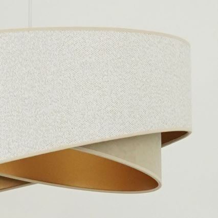 Brilagi - LED Lühter LYRA 1xE27/15W/230V valge/beež/kuldne