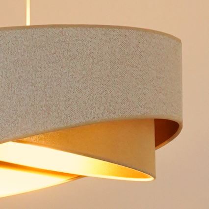 Brilagi - LED Lühter LYRA 1xE27/15W/230V valge/beež/kuldne