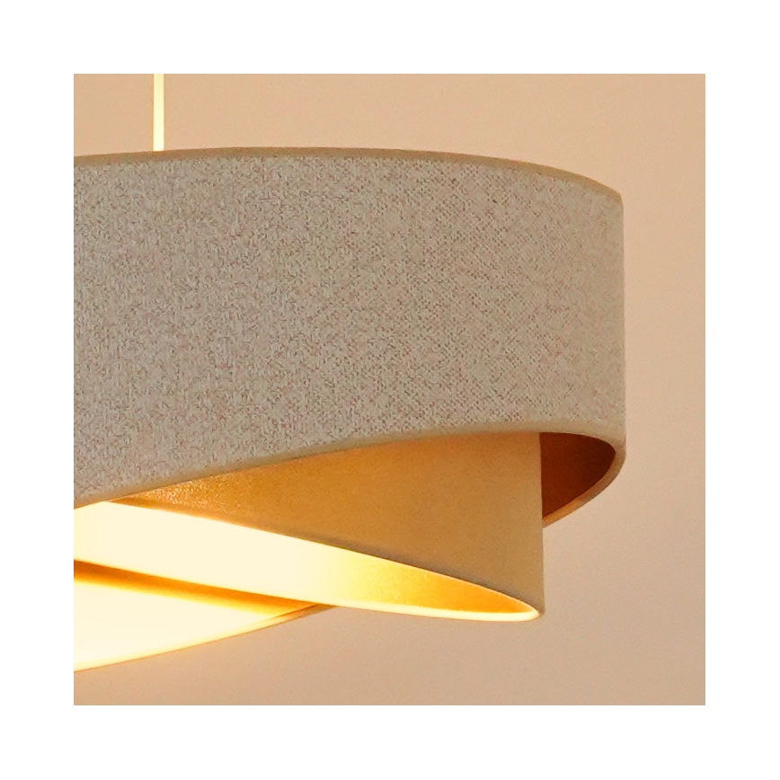 Brilagi - LED Lühter LYRA 1xE27/15W/230V valge/beež/kuldne