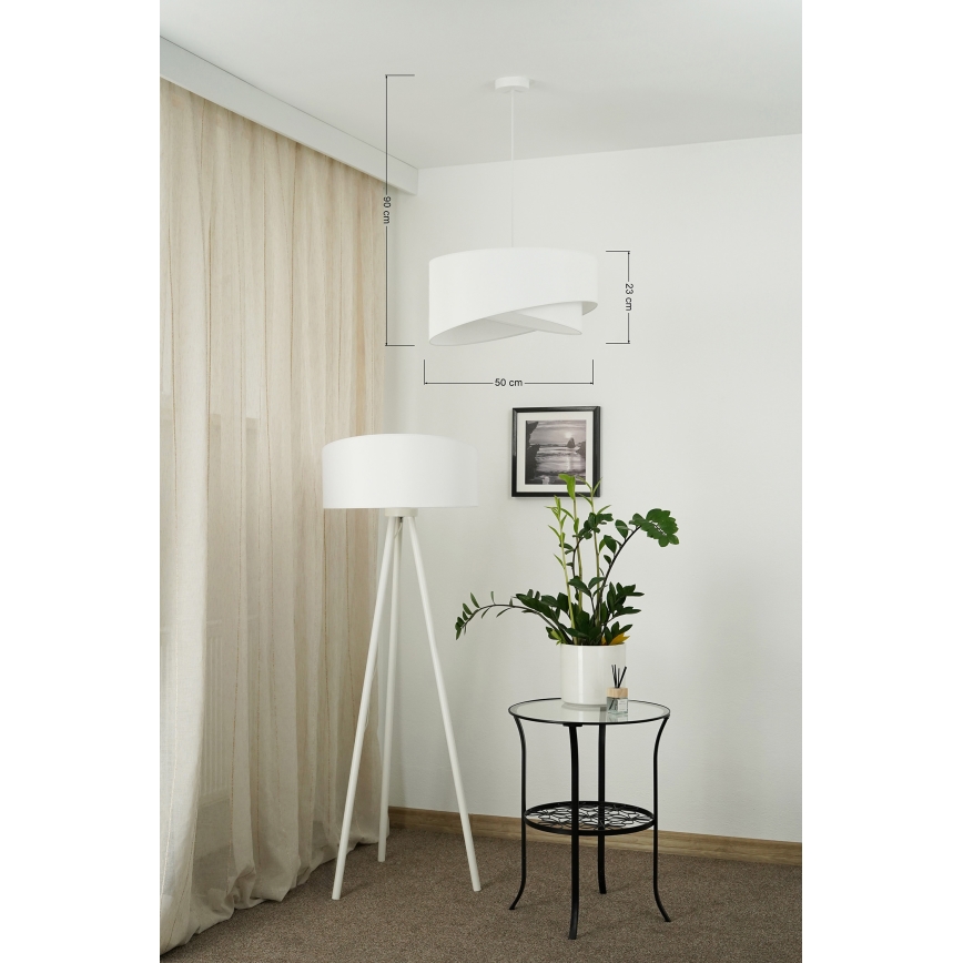 Brilagi - LED Lühter LYRA 1xE27/15W/230V valge