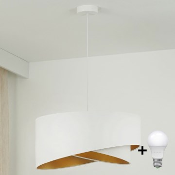 Brilagi - LED Lühter LYRA 1xE27/15W/230V valge/kuldne