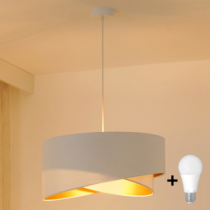 Brilagi - LED Lühter LYRA 1xE27/15W/230V valge/kuldne